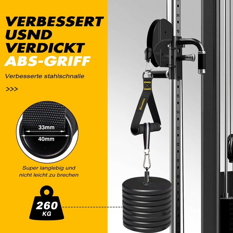 Ayombo Gym Exercise Handles, Gym Cable Attachments, Resistance Band and