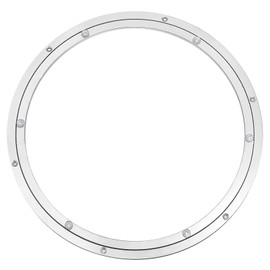 MECCANIXITY Aluminum Lazy Susan 24 Inch Turntable Ring Large Bearing Metal Rotating Turntable Bearings Swivel Plate Hardware for Round Dining-Table Showcase Display Stand Services Silver