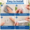 6 Pack Self Adhesive Curtain Rod Holder Hooks for Wall