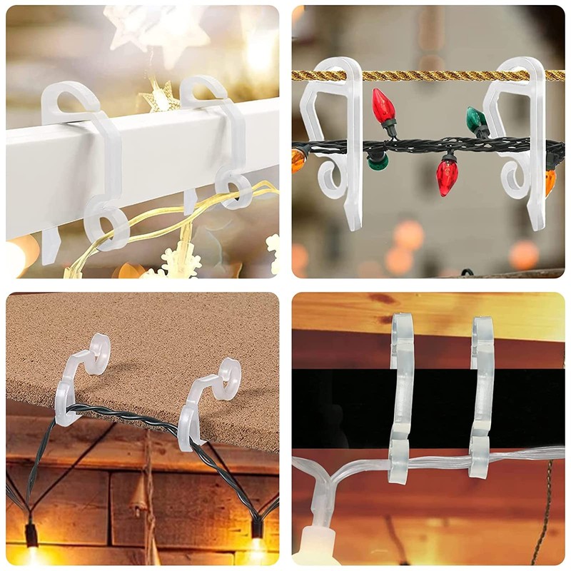 Booaee Pack of 120 Christmas Light Clips, Christmas Light Clip,