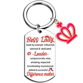 isiyu Boss Lady Keychain Gifts For Her Boss Gifts For Women Employee Appreciation Gifts Office Bosses Lady Birthday Keychain For Female Manager Leadership Gifts Promotion Retirement Souvenir
