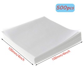 Rebrisbol Weighing Paper 500pcs, 4 x 4 Inches Laboratory Sample Weighing Paper, Non-Stick Non-Absorbing, High-Gloss for Scale Measurement Samples Transfer