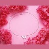 HOOHWE 925 Sterling Silver Dainty Butterfly Choker Necklace for Women