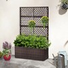 52’’ H Garden Planter Box with Trellis Outdoor for Vine