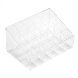 Uadme Transparent 24 Grids Lippenstift Halter Organizer Display Stand Nagellack Make-Up Lagerung Box