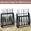 Yousoontic Indoor Gun Racks, Floor Standing Rifle Rack Wooden Freestanding