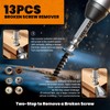 Damaged Screw Extractor Set,13 Pcs Bolt Extractor Set, Stripped Screws