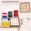 HRJZF of 24 Pcs Rubber Stamp and Craft Ink Pad