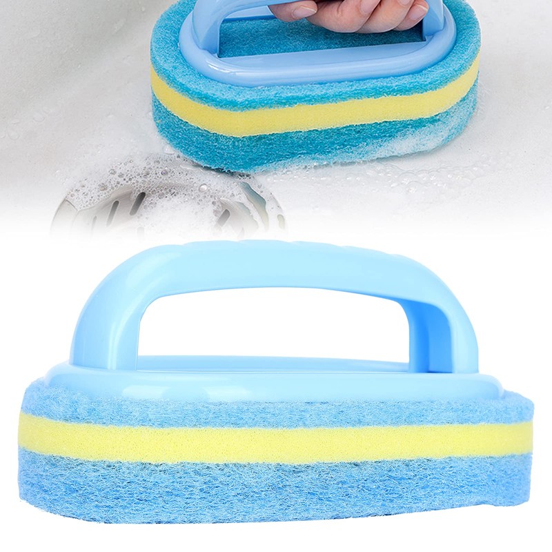 Cleaning Sponge, Comfortable Handle Sponge Brush Sturdy for Bathroom for