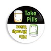 Green and Yellow Kawaii Pill Bottles Medication Reminder To Take