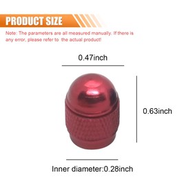 DUSCOKE 4PCS Bullet Style Tire Valve Stem Caps, Corrosion Resistant Aluminum Alloy Dustproof Car Wheel Tire Valve Caps, Universal Valve Stem Covers for Cars, SUVs, Trucks, Motorcycles, Bikes (Red)