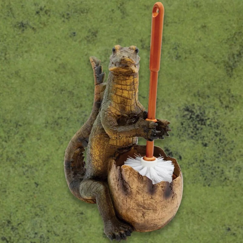 K Exclusive Crocodile Toilet Brush Holder | Toilet Brush Included