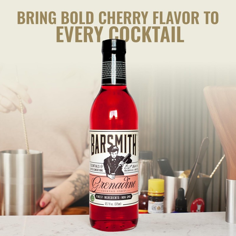 Barsmith Bar Essentials Grenadine Syrup - Sweet Cherry and Pomegranate