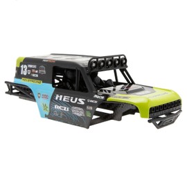 MEUS RACING MEUS RACING MB24 SCX24 Body 5.2in 132MM Body Shell ABS+Nylon Carbon Fiber Chassis for 1/24 Axial SCX24 Bronco JLU B-17 C10(Green)
