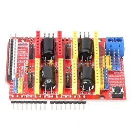 Jectse Impresora 3D CNC Shield V3 Grabador Tarjeta de expansión con 4 Piezas A4988 Módulo Controlador, 4 Piezas Radiador