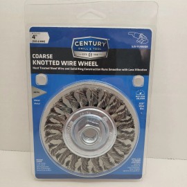 Century Coarse KNOTTED  Wire Wheel  4"   5/8-11 Arbor  #76049