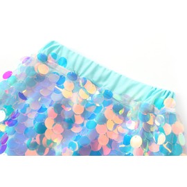Toddler Girl Sequin Pencil Skirt with Pleated Layered Tulle Mermaid Tail Skirts Sparkly Elastic Waist Kids for Birthday Princess Party Green 140