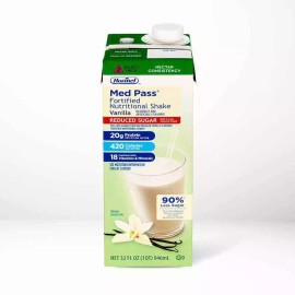 Hormel Med Pass Oral Supplement, Vanilla, Reduced Sugar, 32 oz - Single