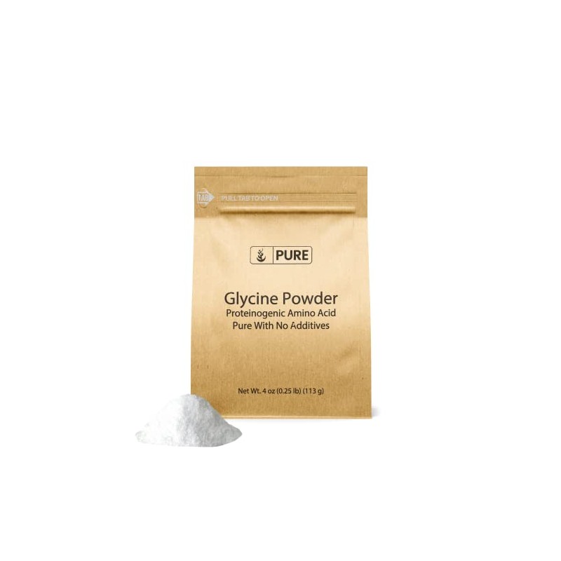 PURE ORIGINAL INGREDIENTS Glycine Powder (4oz) Non-GMO, Non-Essential Amino Acid