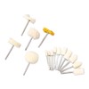 50Pcs Wool Felt Mandrel Mounted Grinding Polishing Wheel Buffing Wheel