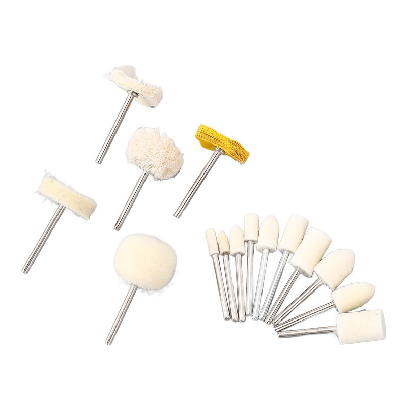 50Pcs Wool Felt Mandrel Mounted Grinding Polishing Wheel Buffing Wheel