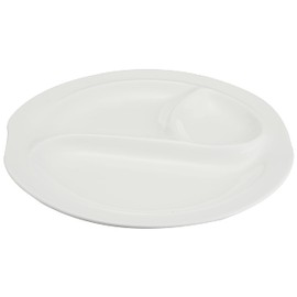 Nishida 110159 Lunch Plate, Peach Shaped 3 Divider Plate