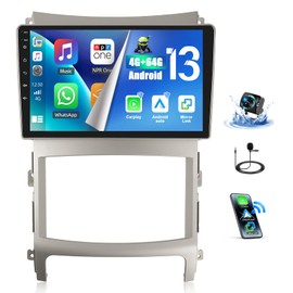 CAMECHO 4G+64G 8 Core Android 13 Car Stereo for Hyundai Veracruz 2007-2013 9" Touch Screen Car Radio with Carplay Android Auto Bluetooth,32EQ/FM/RDS,GPS,DSP,WiFi, 59 UI + Backup Camera