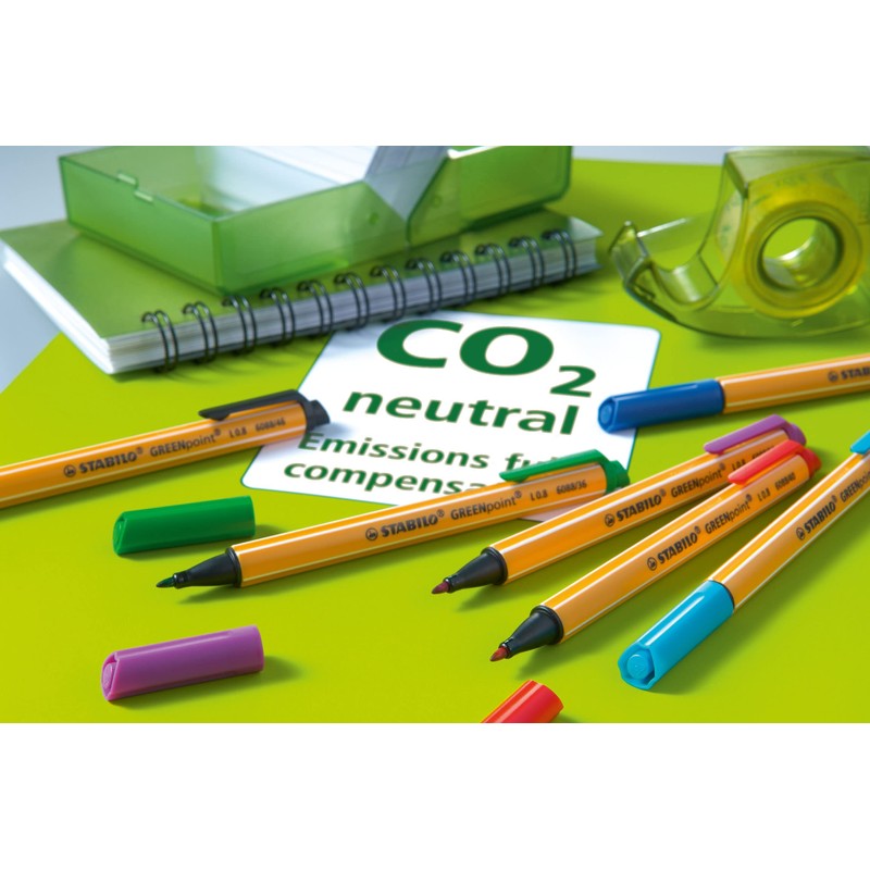 STABILO Greenpoint Sign Pen Recycled 1.1mm Tip 0.8mm Line -