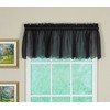 Today's Curtain Emelia Original Voile Valance 14", Black, 60" W