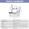 Electronic Sewing Machine, Mini Machine Double Thread 2-Speed With Pedal