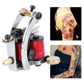 10 Wraps Coils Tattoo Machine, Wire Unique Pattern Tattoo Machine Gun Alloy Three Wire Coil Tattoo Machine For Shading/Tattoo Lover.