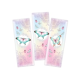 8 Bookmarks + 8 Mini Notepads, 25 Sheets Each DIN A7 Colouring Pad Set, Butterfly, Flowers, Party Bags, Party Bags, Guest Gift, Giveaways for Children's Birthday, Party, Themed Party, School, Boys,