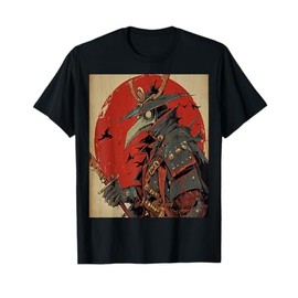 Plague Doctor Samurai Death Shadow Cursed Steel Sword Art T-Shirt
