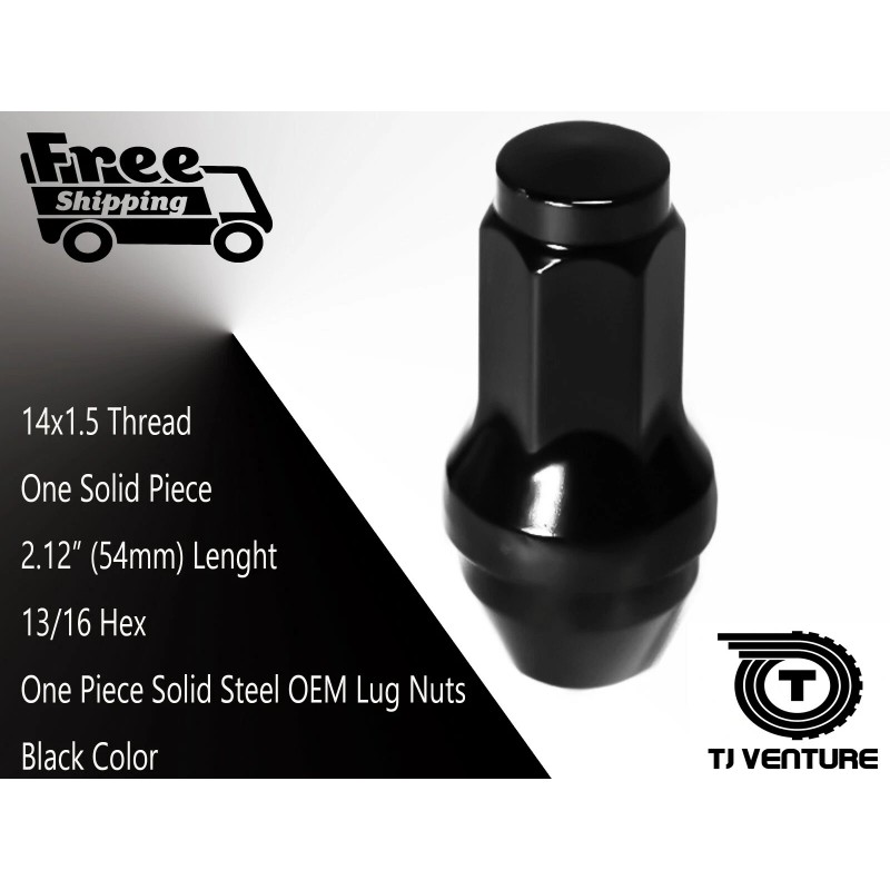 J&J 20 14X1.5 BLACK OEM/FACTORY LUG NUT FORD EDGE TRANSIT