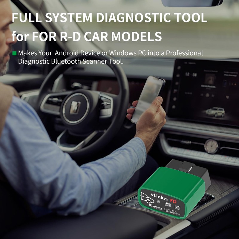 V-gate vLinker FD BT3.0 Bluetooth OBD2 Scanner Diagnostic Tool, Car