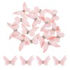 uxcell 20Pcs Sheer Mesh Butterfly Appliques, 30mm Two Layers Butterflies