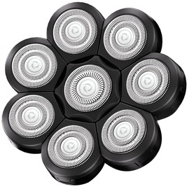 Universal Replacement Heads for Blade,Replacement Blades Compatible with Most Major Head Shaver Brands, Easy-to-Install Electric Razor Shaver Heads for Bald Men. (8 Black)