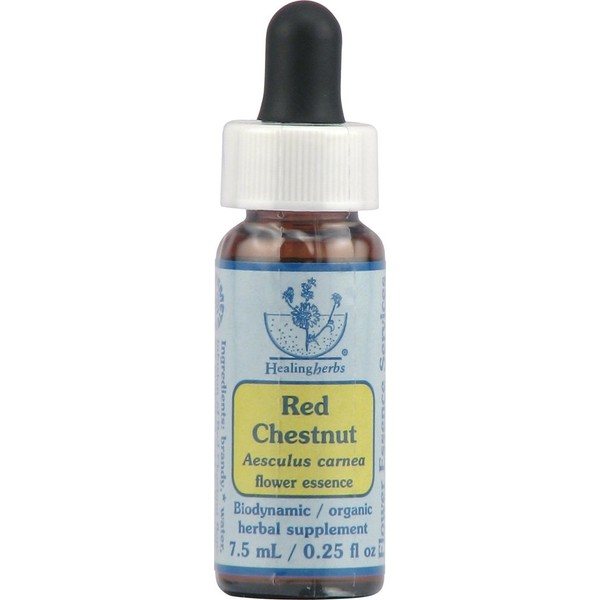 Flower Essence Services Healing Herb Supplement Dropper, Red Chestnut, 0.25 Fluid Ounce