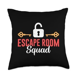 Cool Escape Room Game Design for Escape Room Squad Throw Pillow
