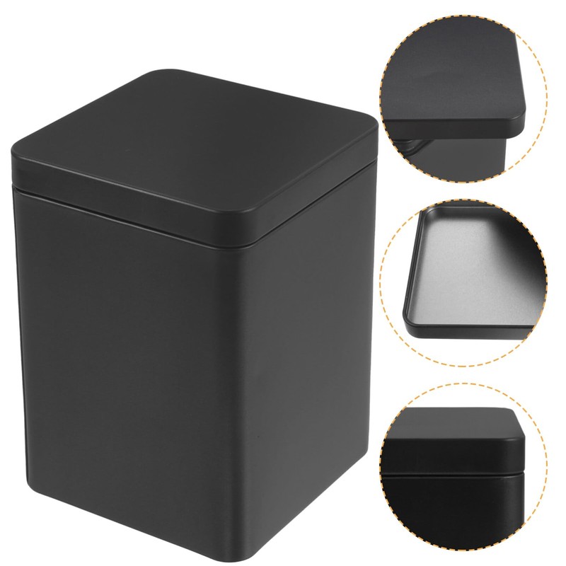 HEMOTON Square Tea Tins Canister with Airtight Lids Tea Storage