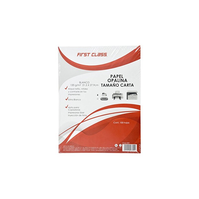 Dietrix 3391 Papel Opalina, 100 Hojas, Carta 125 G