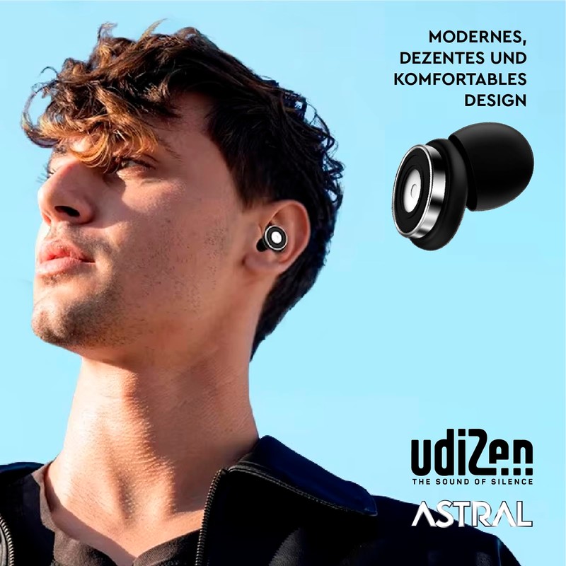 Earplugs for Travel, Sleeping, Learning, Noise Reduction, 40 dB, UdiZen