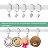 M METERXITY 40-Pack Silver Curtain Rings with Clips, Rustproof Metal