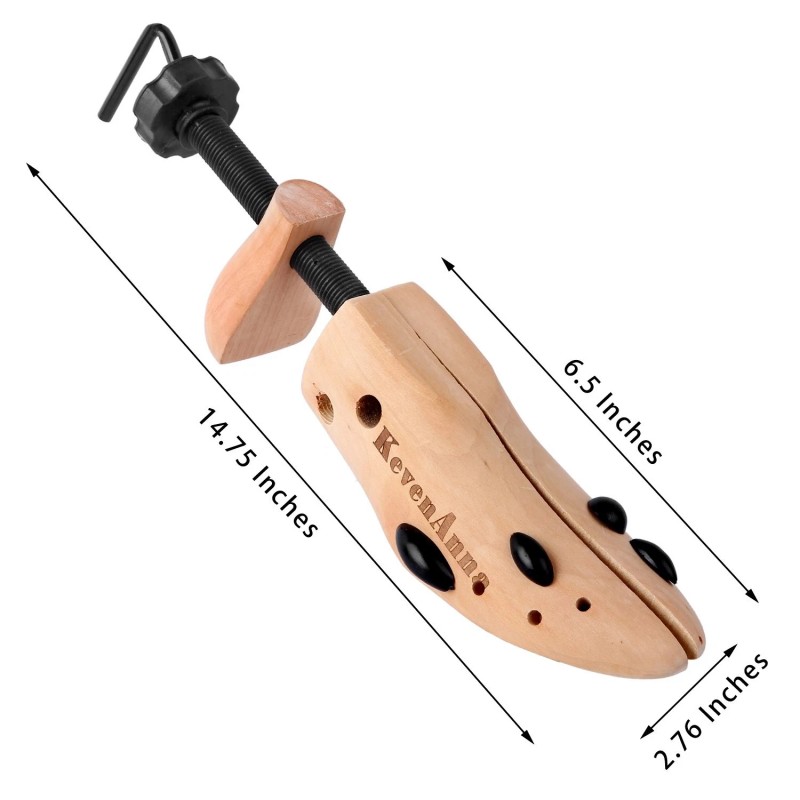 Kevenanna Pair Of Premium Professional 4-Way Wooden Shoe Trees, Wooden