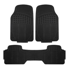 Gonloong Car Rubber Mats Waterproof Car Mats Car Floor Mats Heavy Duty Rubber 3-Piece All Weather Floor Mats for Car Truck SUV