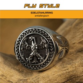 Fly Style German Army Soldier Ring Stainless Steel for Men, Stainless Steel