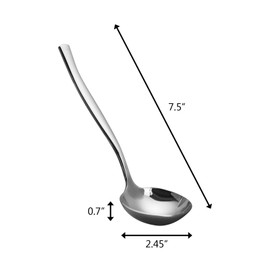 Teyyvn 4-Piece Kitchen Serving Gravy Ladles, Stainless Steel Sauce Ladle, Soup Ladle