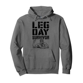 Leg Day Survivor Funny Bodybuilder Gym Squat Training Muscle Pullover Hoodie