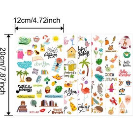 CIEMODA Holiday Seasonal Planner Stickers,Scrapbook Stickers,Vintage Seasonal Sticker,Daily Planners,Calendar Stickers for Adults Women Girls Lady