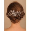 Deniferymakeup Bridal Hair Comb Crystal Bridal Hair Piece Silver Wedding